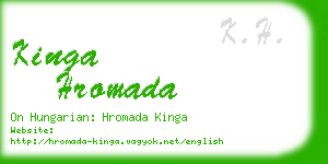 kinga hromada business card